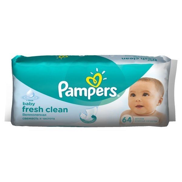 lingette pampers 64 wipes