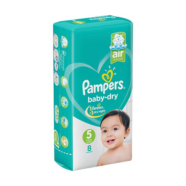 pampers baby dry taille 5 8 unites