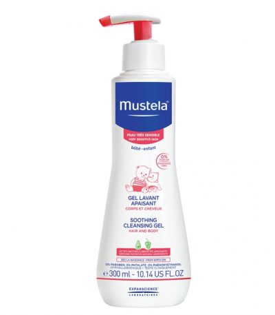 mustela gel lavant apaisant corps & cheveux 300 ml