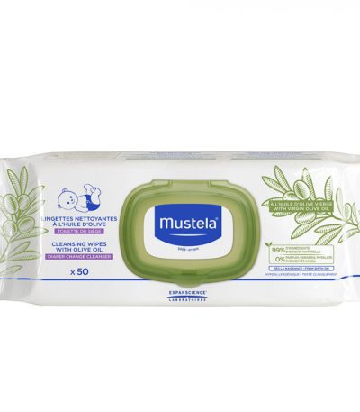 mustela lingette huile d'olive 50 unites