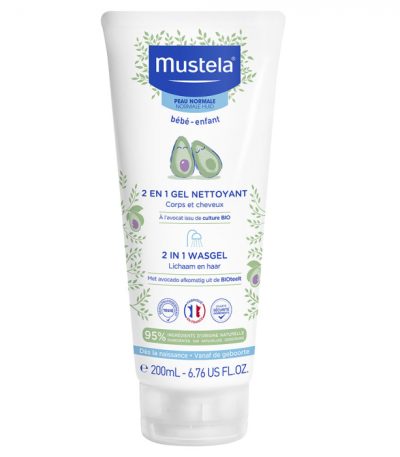 mustela 2-en-1 bebe gel nettoyant 200 ml