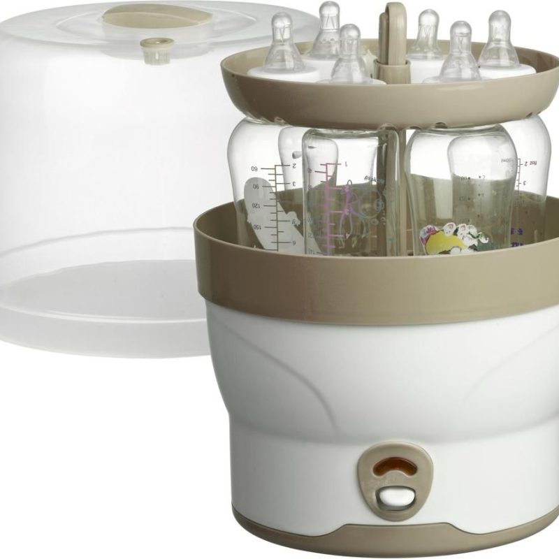 h+h sterilisateur de biberons, 6 biberons blanc