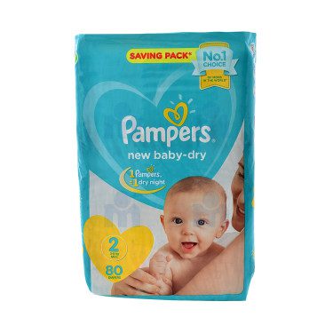 pampers baby dry taille 2 80 unites