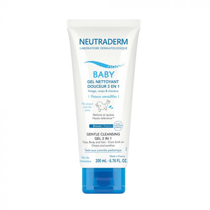 neutraderm gel nettoyant douceur 3-en-1 naissance