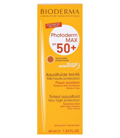 bioderma– photoderm max aquafluide teinte doree spf 50+