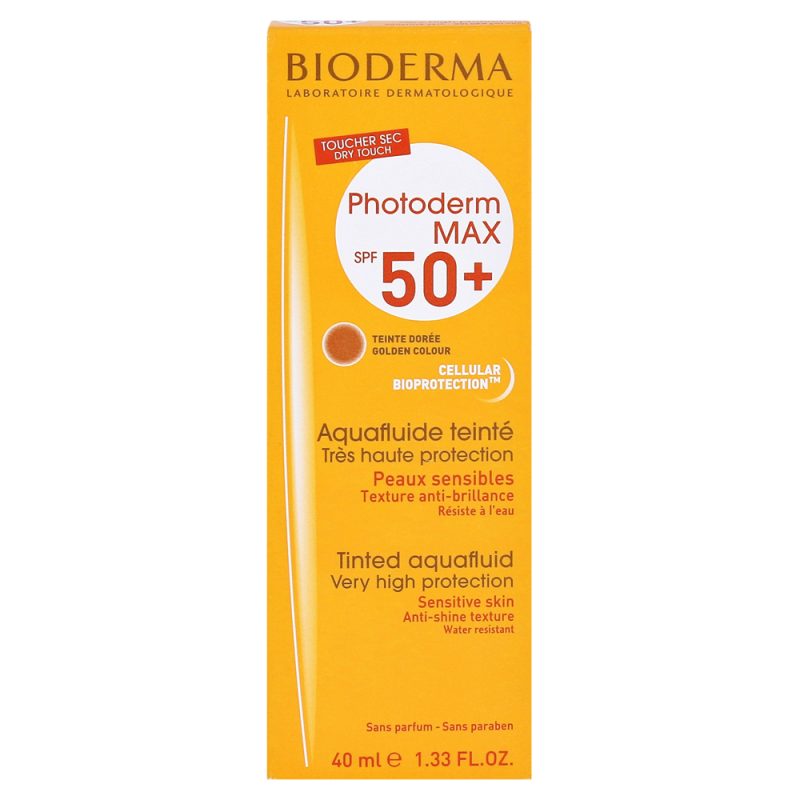 bioderma– photoderm max aquafluide teinte doree spf 50+
