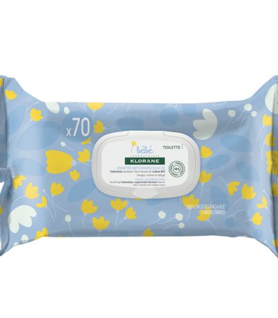 klorane bebe lingettes nettoyantes douces 70 unites