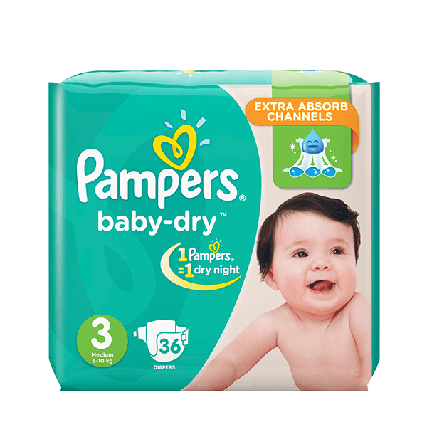 pampers baby dry taille 3 36 unites