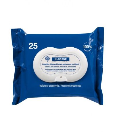 klorane bleuet lingettes demaquillantes apaisantes