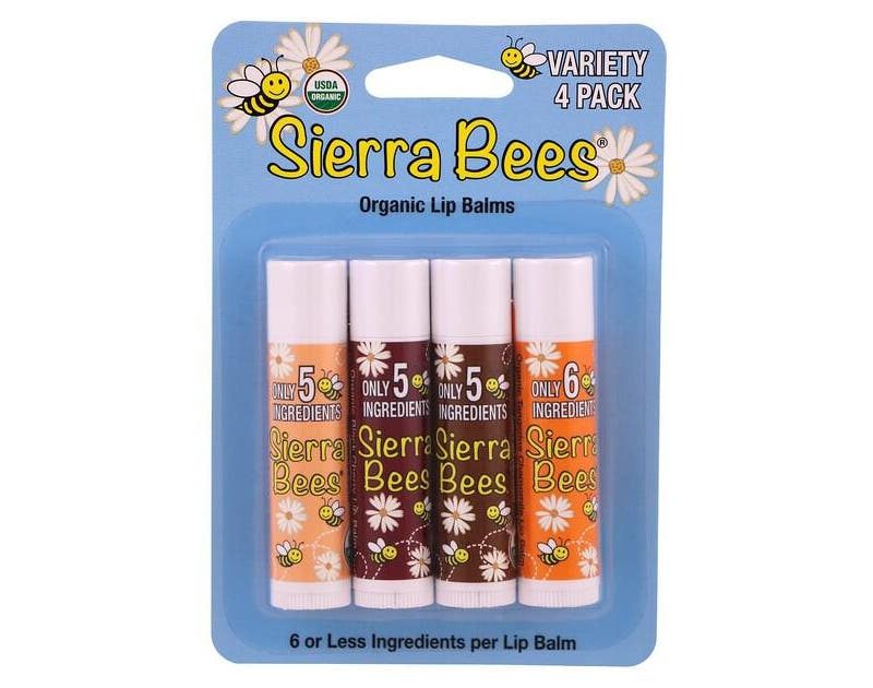 sierra bees assortiment de baumes bio, 4 unites