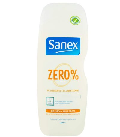 sanex gel douche zero peau seche - 600 ml