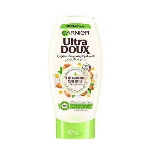 ultradoux apres shampoo lait amande 200ml