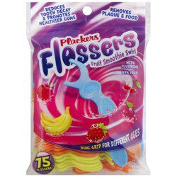 plackers kids fil dentaire avec fluor 75 pcs