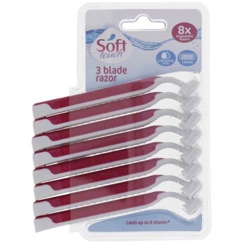 soft touch rasoirs jetable x8