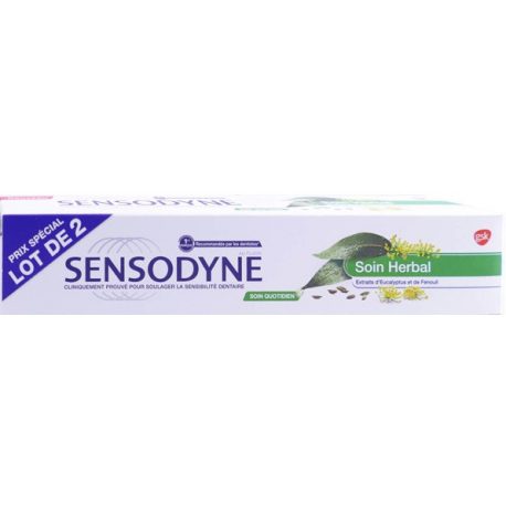 sensodyne dentifrice soin herbal 75 ml