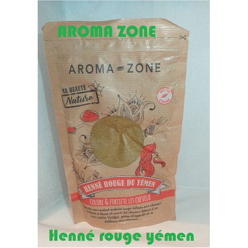 aroma-zone colorant capillaire vegetal henne rouge du yemen – 250 g