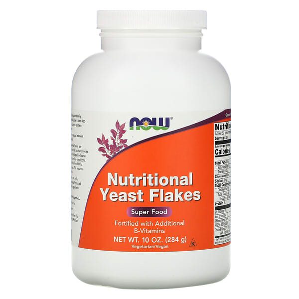 now foods, flocons de levure nutritionnelle, 284 g