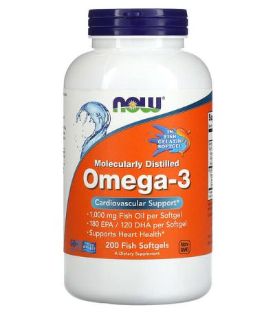 now foods omega - 3 - 180 epa /120 dha - 200 fish