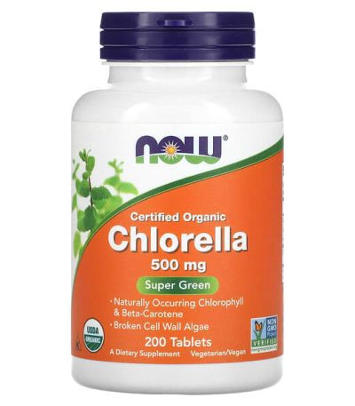 now foods chlorella 500 mg 200 tablettes