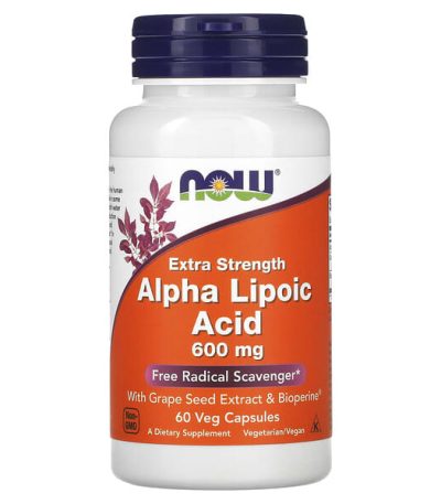 now foods acide alpha-lipoique 600 mg 60 gelules