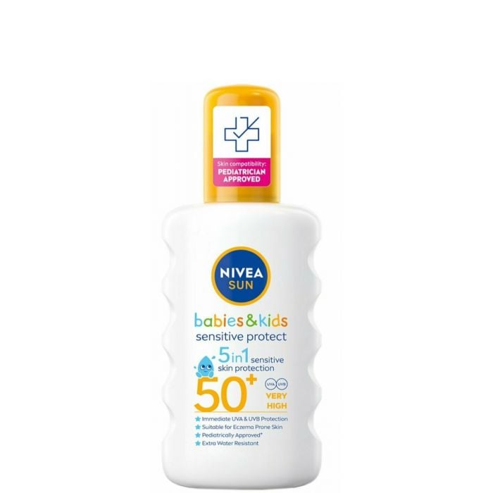 nivea sun babies & kids sensitive protect 5-in-1 spray spf50+ 200ml