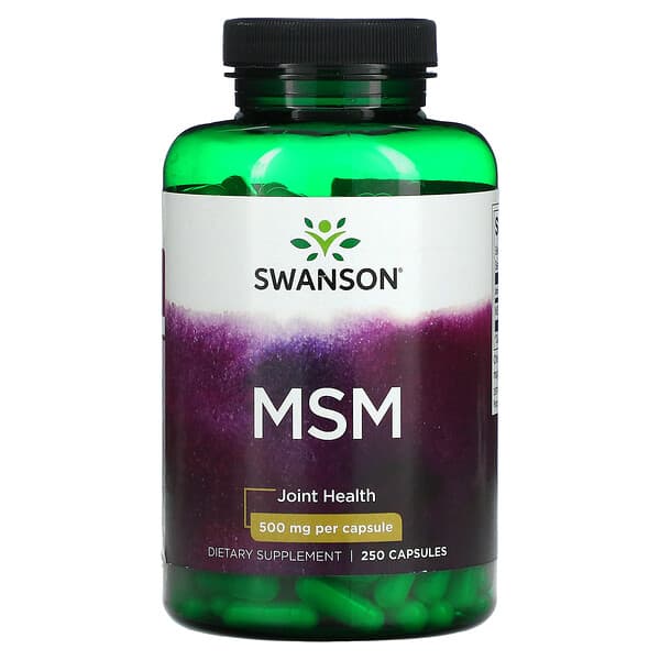 swanson, msm, sante articulaire, 250 mg, 250 capsules 