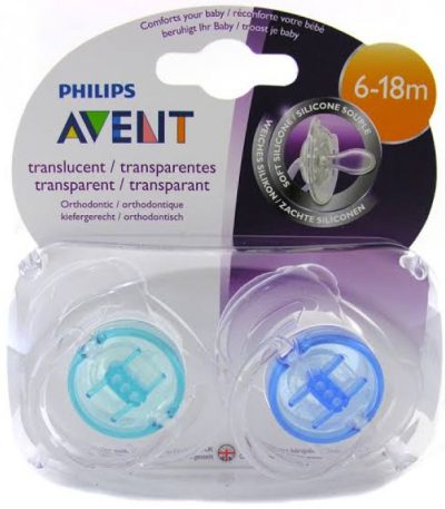 philips avent sucettes transparentes 6-18m