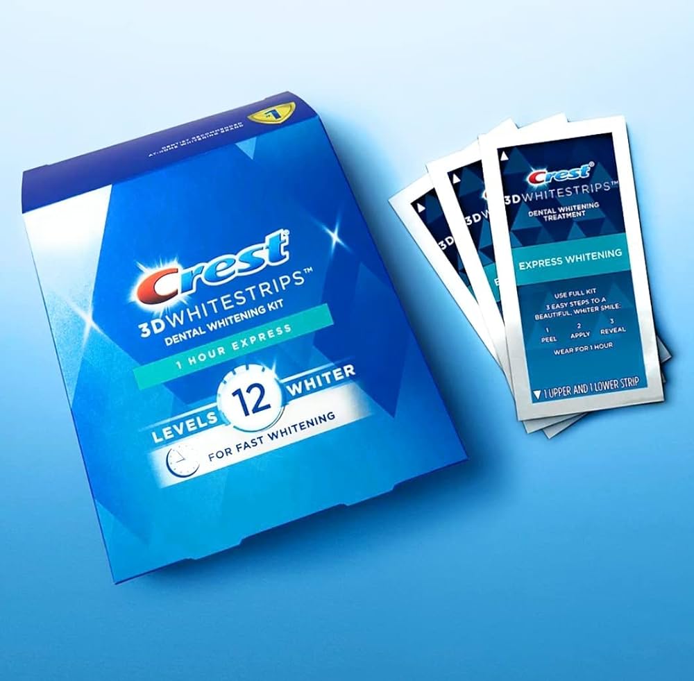 crest 3d whitestrips 1 hour express 20 bandes