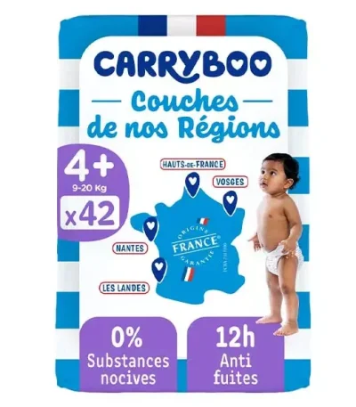 carryboo couches ecologique taille 4 + (9 - 20 kg) x42