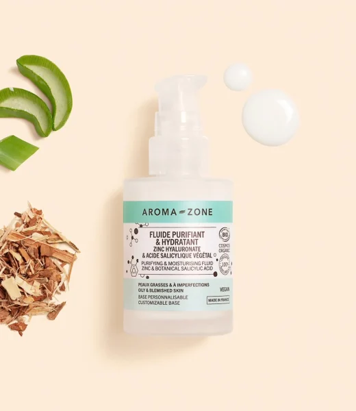 aroma-zone creme fluide zinc & acide salicylique 50 ml