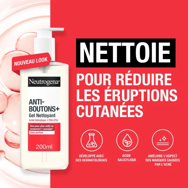 neutrogena anti boutons gel nettoyant 200 ml