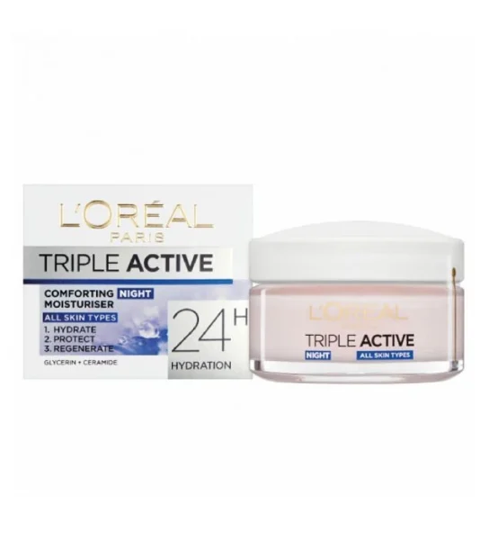 l'oreal paris triple active creme hydratante nuit 50 ml