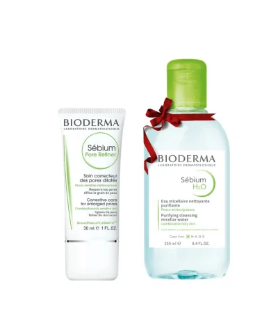 bioderma coffret sebium pore refiner + sebium h2o