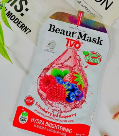 beauty mask fruit fresh strawberry and raspberry 30 ml