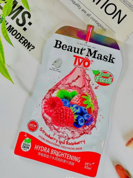 beauty mask fruit fresh strawberry and raspberry 30 ml