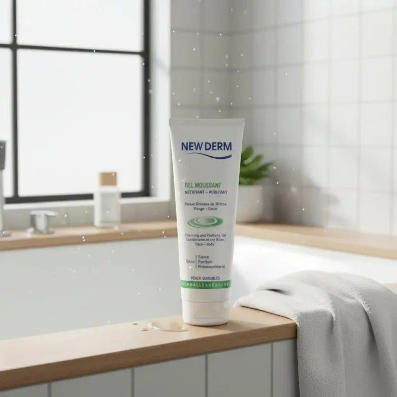 new derm gel moussant 250 ml