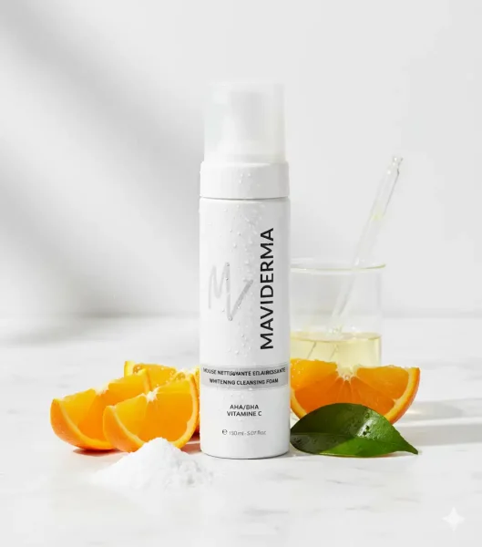 maviderma mousse nettoyante eclaircissante 150 ml