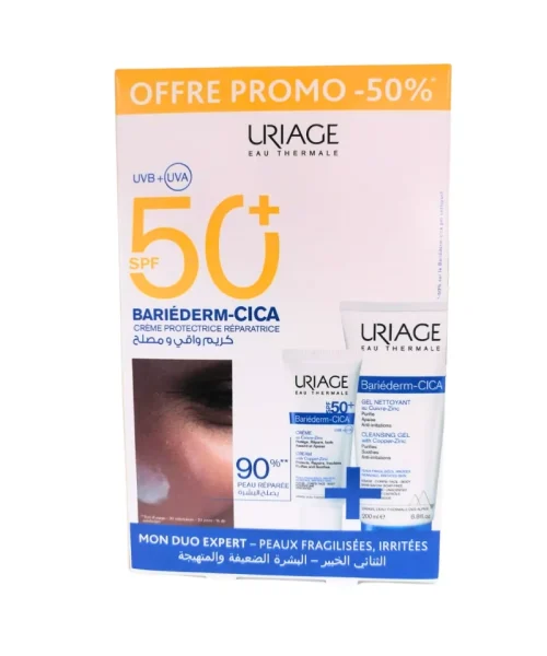 uriage bariederm cica coffret spf50+ + cica gel 200 ml