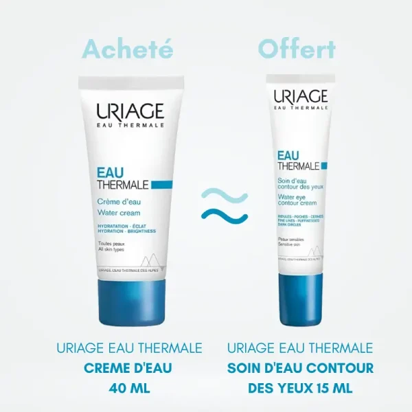 uriage creme d eau leger 40 ml + eau thermale contour