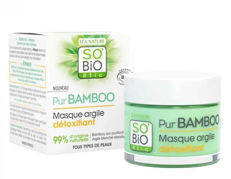 so'bio masque argil detoxifiant tous type de peaux