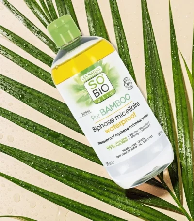 so'bio biphase micellaire waterproof bambou & moringa