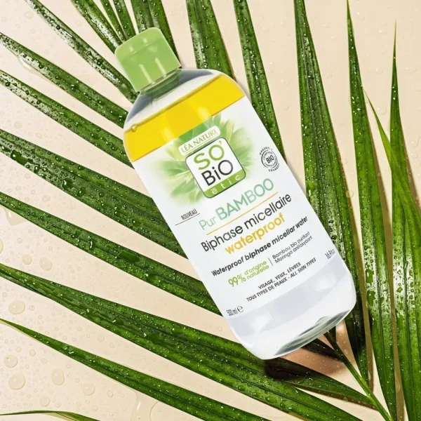 so'bio biphase micellaire waterproof bambou & moringa