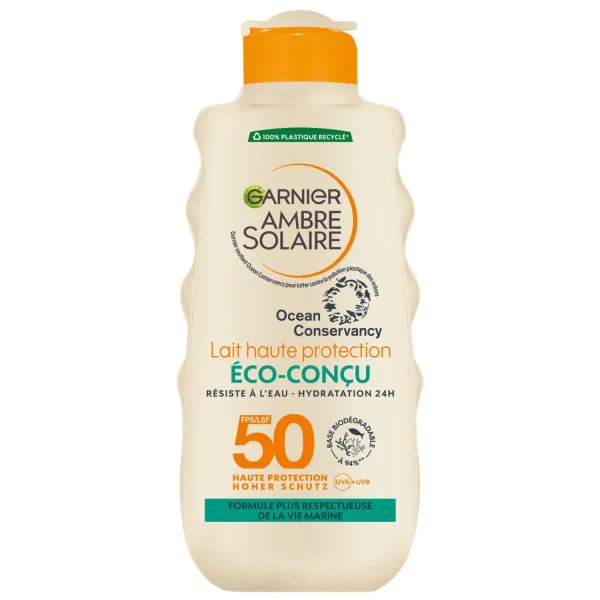 garnier ambre solaire lait eco - concu spf50+ 200 ml