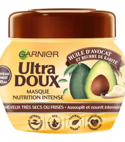 ultra doux masque cheveux nutrition cheveux tres secs avocat karite 320ml