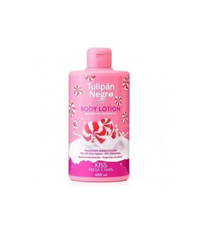 tulipan negro - lait corporel - kiss fraise et creme 400ml
