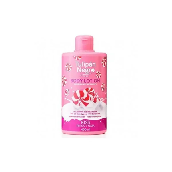 tulipan negro - lait corporel - kiss fraise et creme 400ml