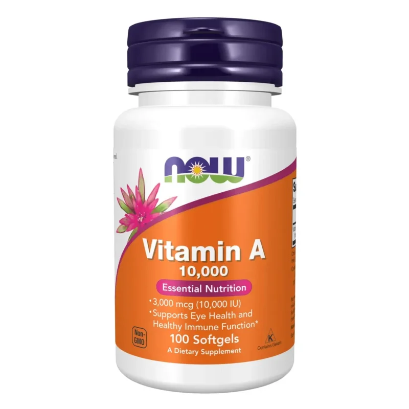 now foods. vitamine 10 000 ui 100 capsules a enveloppe molle now-00330