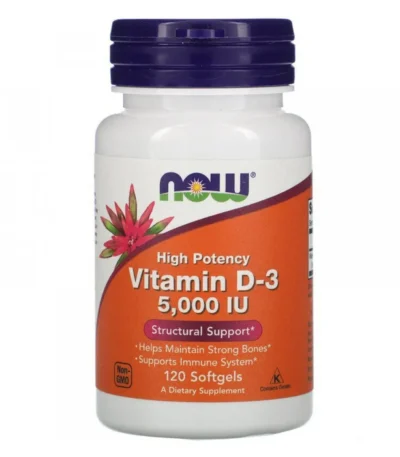 now foods vitamine d3 125 Μg (5000 ui)
