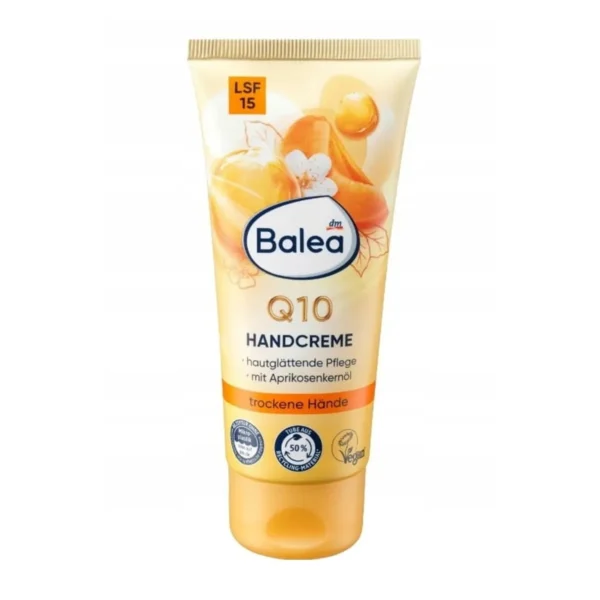 balea creme pour les mains q10 a l'huile d'abricot et spf15