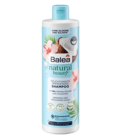 balea natural beauty shampoo extrait d´hibiscus bio et lait de coco